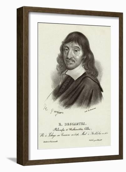 Rene Descartes, French Mathematician-null-Framed Photographic Print