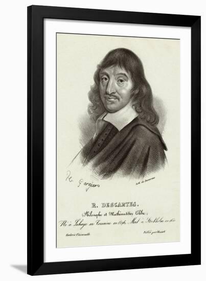 Rene Descartes, French Mathematician-null-Framed Photographic Print