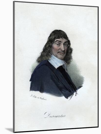 Rene Descartes, French Philosopher, Mathematician, and Scientist-Delpech-Mounted Giclee Print