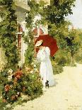 The Red Parasol, 1891-Rene Joseph Gilbert-Stretched Canvas