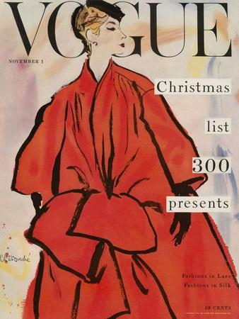 Vogue Cover - November 1953 - Christmas Coat
