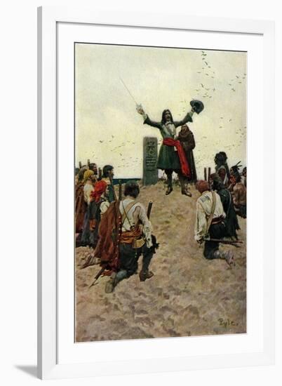 René-Robert Cavelier, Sieur de La Salle-Howard Pyle-Framed Giclee Print