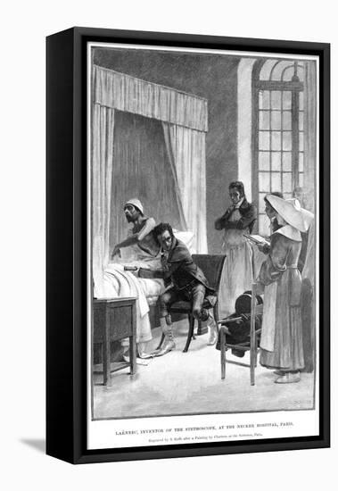Rene Theophile Hyacinthe Laennec, French Physician Who Invented the Stethoscope, 1889-null-Framed Stretched Canvas