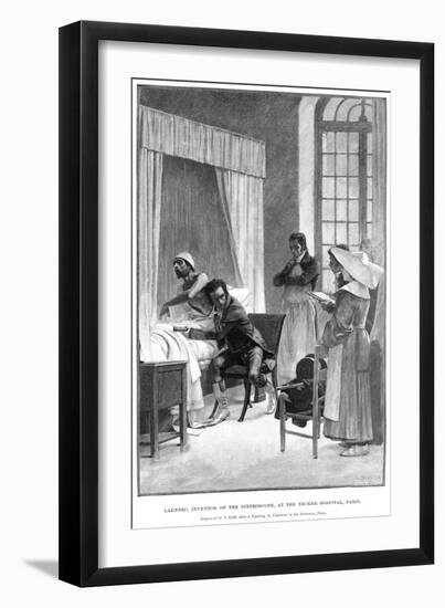 Rene Theophile Hyacinthe Laennec, French Physician Who Invented the Stethoscope, 1889-null-Framed Giclee Print