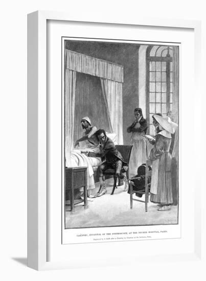 Rene Theophile Hyacinthe Laennec, French Physician Who Invented the Stethoscope, 1889-null-Framed Giclee Print