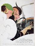 Poster Advertising a Peugeot Racing Car, C.1918 (Colour Litho)-René Vincent-Giclee Print