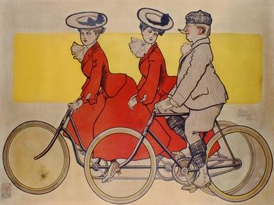 Man on a Bicycle and Women on a Tandem, 1905