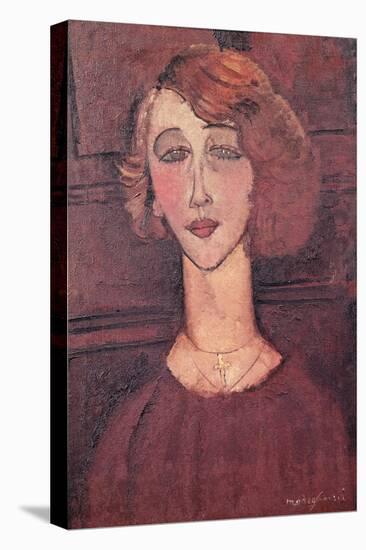 Renee, 1917-Amedeo Modigliani-Stretched Canvas