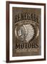 Renegade Motors - Vintage Wooden Sign-Lantern Press-Framed Art Print