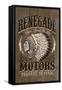 Renegade Motors - Vintage Wooden Sign-Lantern Press-Framed Stretched Canvas