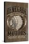 Renegade Motors - Vintage Wooden Sign-Lantern Press-Stretched Canvas