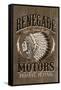 Renegade Motors - Vintage Wooden Sign-Lantern Press-Framed Stretched Canvas