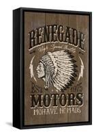 Renegade Motors - Vintage Wooden Sign-Lantern Press-Framed Stretched Canvas