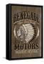 Renegade Motors - Vintage Wooden Sign-Lantern Press-Framed Stretched Canvas