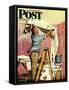 "Renegade Wallpaper," Saturday Evening Post Cover, November 26, 1949-Stevan Dohanos-Framed Stretched Canvas