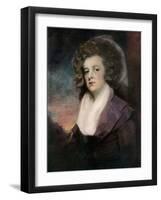 Renira De Tuyll, Wife of Captain John Albert Bentinck, Late 18th Century-George Romney-Framed Giclee Print