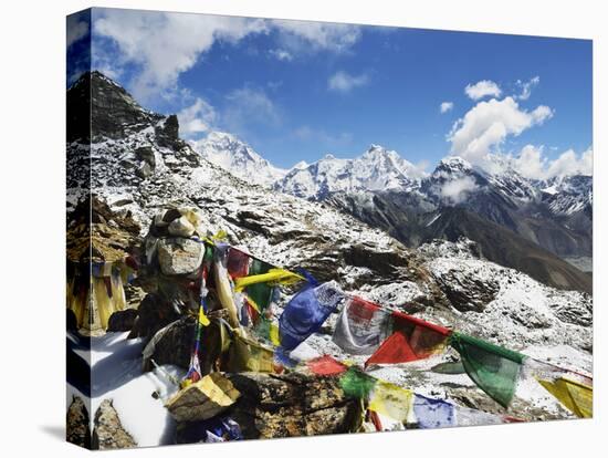 Renjo Pass of Everest Himalayan Range, Sagarmatha Nat'l Park, UNESCO World Heritage Site, Nepal-Jochen Schlenker-Stretched Canvas