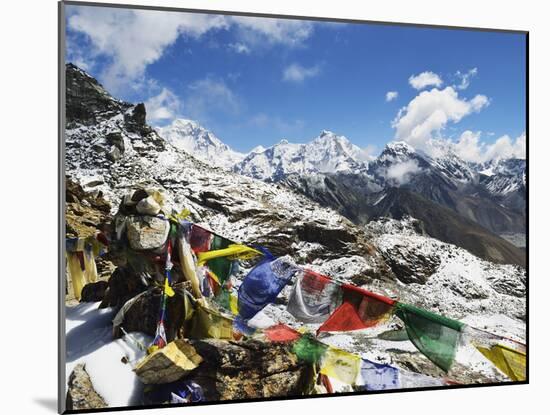 Renjo Pass of Everest Himalayan Range, Sagarmatha Nat'l Park, UNESCO World Heritage Site, Nepal-Jochen Schlenker-Mounted Photographic Print