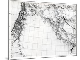 Rennell's Map of the Syrian Desert, Dated 1809, Published 1831-null-Mounted Giclee Print