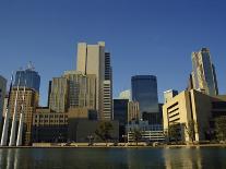 Old Brick Building Contrasts with Modern Skyscrapers in Dallas, Texas, USA-Rennie Christopher-Photographic Print