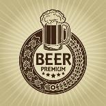 Beer Premium Retro Styled Seal And Label-Reno Martin-Stretched Canvas