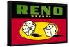 Reno, Nevada, Pair of Dice-null-Framed Stretched Canvas