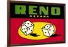 Reno, Nevada, Pair of Dice-null-Framed Art Print