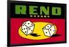 Reno, Nevada, Pair of Dice-null-Framed Art Print