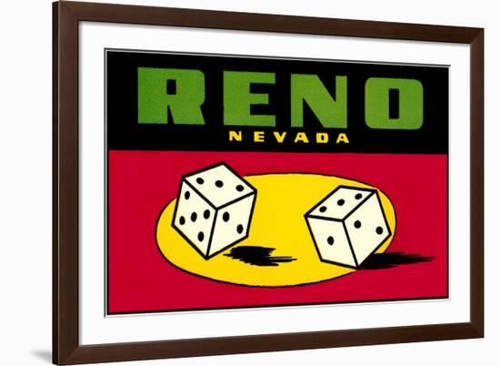 Reno, Nevada, Pair of Dice-null-Framed Art Print