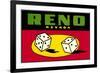 Reno, Nevada, Pair of Dice-null-Framed Art Print