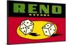 Reno, Nevada, Pair of Dice-null-Stretched Canvas