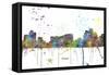 Reno Nevada Skyline MCLR 1-Marlene Watson-Framed Stretched Canvas