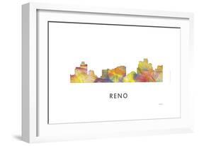 Reno Nevada Skyline-Marlene Watson-Framed Giclee Print