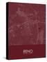 Reno, United States of America Red Map-null-Stretched Canvas