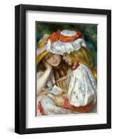 Renoir: Two Girls Reading-Pierre-Auguste Renoir-Framed Giclee Print