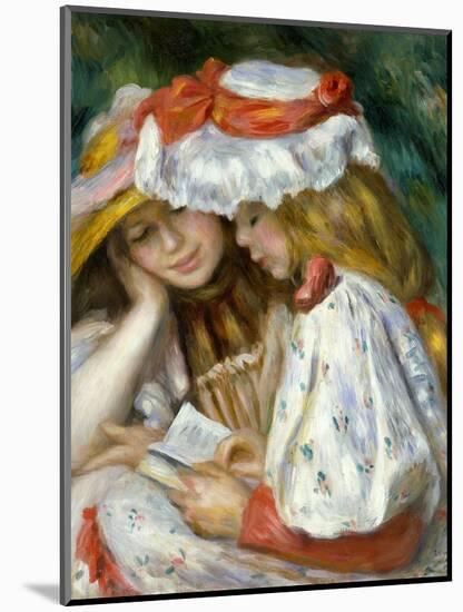 Renoir: Two Girls Reading-Pierre-Auguste Renoir-Mounted Giclee Print