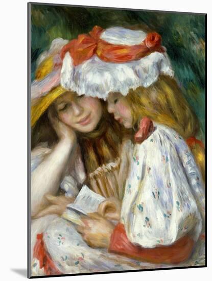 Renoir: Two Girls Reading-Pierre-Auguste Renoir-Mounted Giclee Print