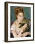 Renoir: Woman With A Cat-Pierre-Auguste Renoir-Framed Giclee Print
