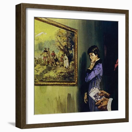 Renoir Would Visit the Louvre to Admire the Work of Watteau-Luis Arcas Brauner-Framed Giclee Print