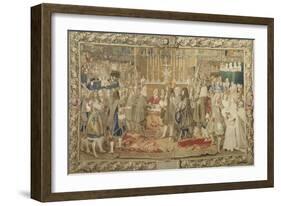 Renouvellement de l'alliance entre la France et les Suisses à Notre Dame de Paris-Brun Charles Le-Framed Giclee Print