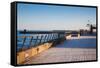 Renovated port now home to shops and cafes, Namal, Tel Aviv, Israel-null-Framed Stretched Canvas