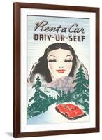 Rent a Car, Driv Ur Self-null-Framed Art Print