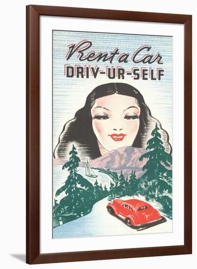 Rent a Car, Driv Ur Self-null-Framed Art Print