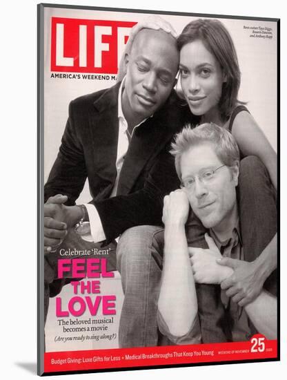 Rent Co-stars Taye Diggs, Rosario Dawson and Anthony Rapp, November 25, 2005-Karina Taira-Mounted Photographic Print