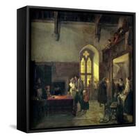 Rent Day at Haddon Hall-John Callcott Horsley-Framed Stretched Canvas