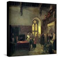 Rent Day at Haddon Hall-John Callcott Horsley-Stretched Canvas