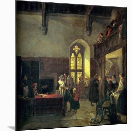 Rent Day at Haddon Hall-John Callcott Horsley-Mounted Giclee Print