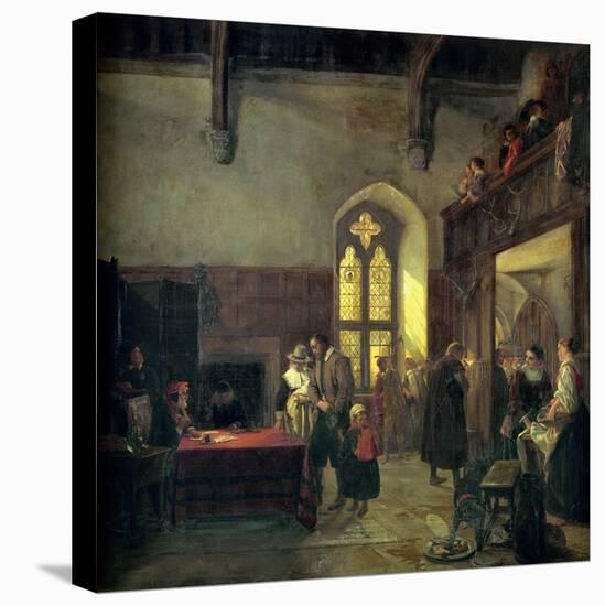 Rent Day at Haddon Hall-John Callcott Horsley-Stretched Canvas