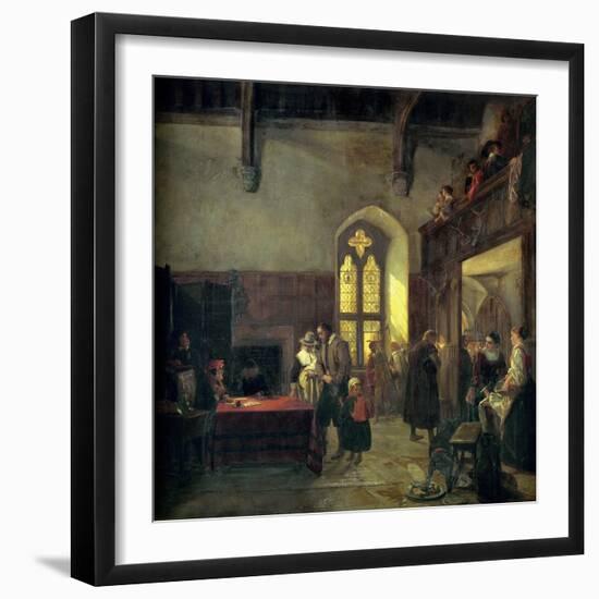 Rent Day at Haddon Hall-John Callcott Horsley-Framed Giclee Print