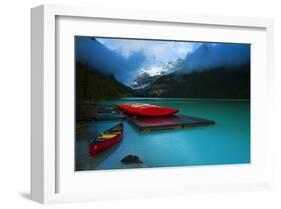 Rental Boats Lake Louise Banff-null-Framed Art Print